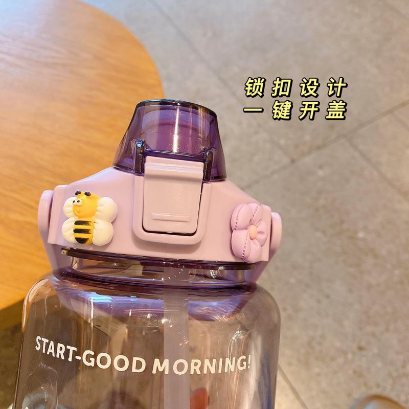 台灣現貨🇹🇼免運優惠✨ 透明殼度水壺 夏天必備 清涼喝水 2000ml大容量水壺 健康喝水 水壺 水杯 喝水 夏天-細節圖6