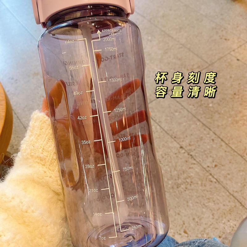 台灣現貨🇹🇼免運優惠✨ 透明殼度水壺 夏天必備 清涼喝水 2000ml大容量水壺 健康喝水 水壺 水杯 喝水 夏天-細節圖8