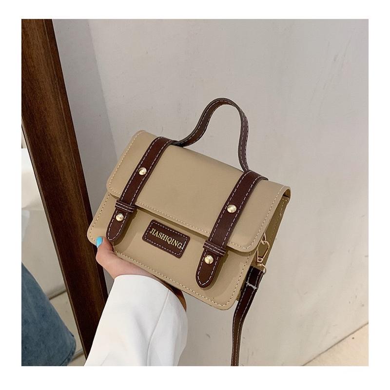 英倫學院風皮革側背包🇬🇧台灣現貨供應 免運優惠 女生側背包 小包包 手提側背兩用 英倫風 學生側背包 時尚側背包-細節圖6