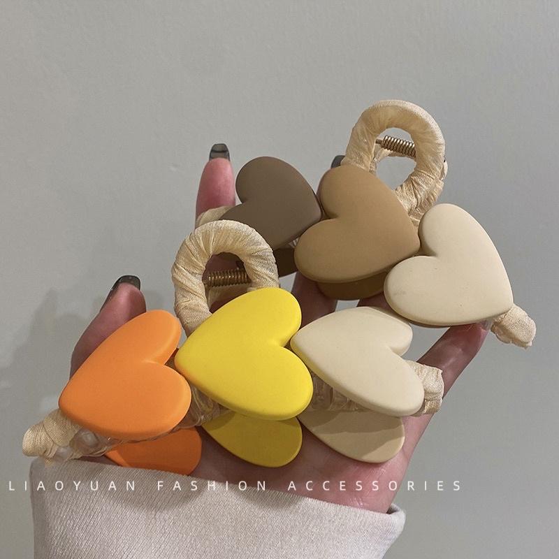 六月生活✨愛心撞色髮夾💗 鯊魚夾 愛心髮夾 髮飾綁髮 氣質簡約髮夾 百搭髮夾-細節圖7