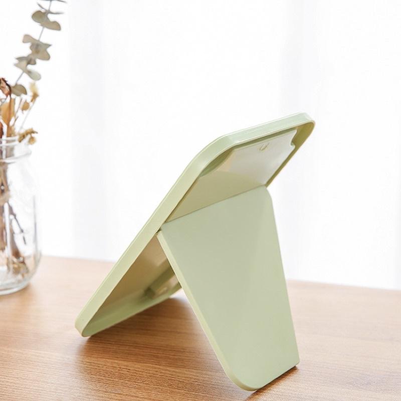 六月生活✨現貨供應🇹🇼方型折疊鏡 桌上鏡  化妝鏡 外出旅遊 化妝可用 糖果色 可收納折疊鏡-細節圖3