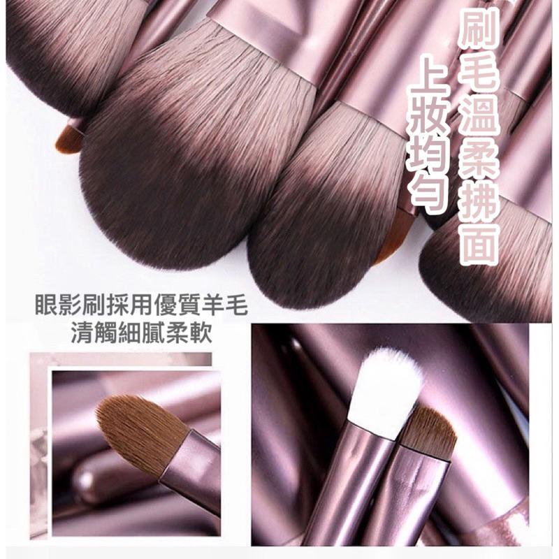 新款單支小葡萄化妝套刷馬毛微晶絲套刷美妝工具工廠 現貨烤漆木柄-細節圖2