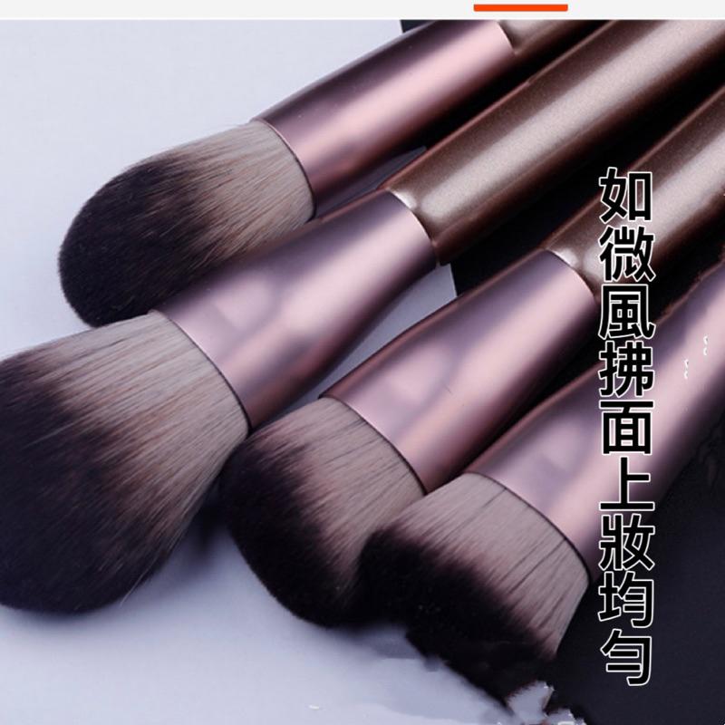 新款單支小葡萄化妝套刷馬毛微晶絲套刷美妝工具工廠 現貨烤漆木柄-細節圖4