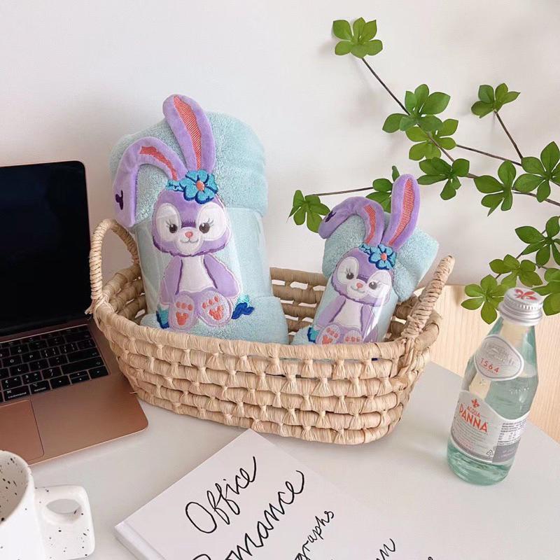 六月生活✨刺繡卡通兔子毛浴巾 珊瑚絨毛浴巾套組 可愛禮品🎁 毛浴巾組 小毛毯 珊瑚絨 可愛卡通 兔子毛浴巾-細節圖4