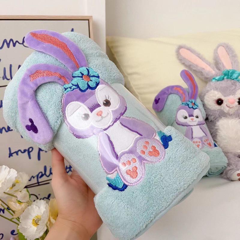 六月生活✨刺繡卡通兔子毛浴巾 珊瑚絨毛浴巾套組 可愛禮品🎁 毛浴巾組 小毛毯 珊瑚絨 可愛卡通 兔子毛浴巾-細節圖5