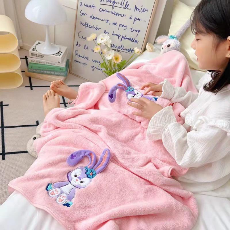 六月生活✨刺繡卡通兔子毛浴巾 珊瑚絨毛浴巾套組 可愛禮品🎁 毛浴巾組 小毛毯 珊瑚絨 可愛卡通 兔子毛浴巾-細節圖8