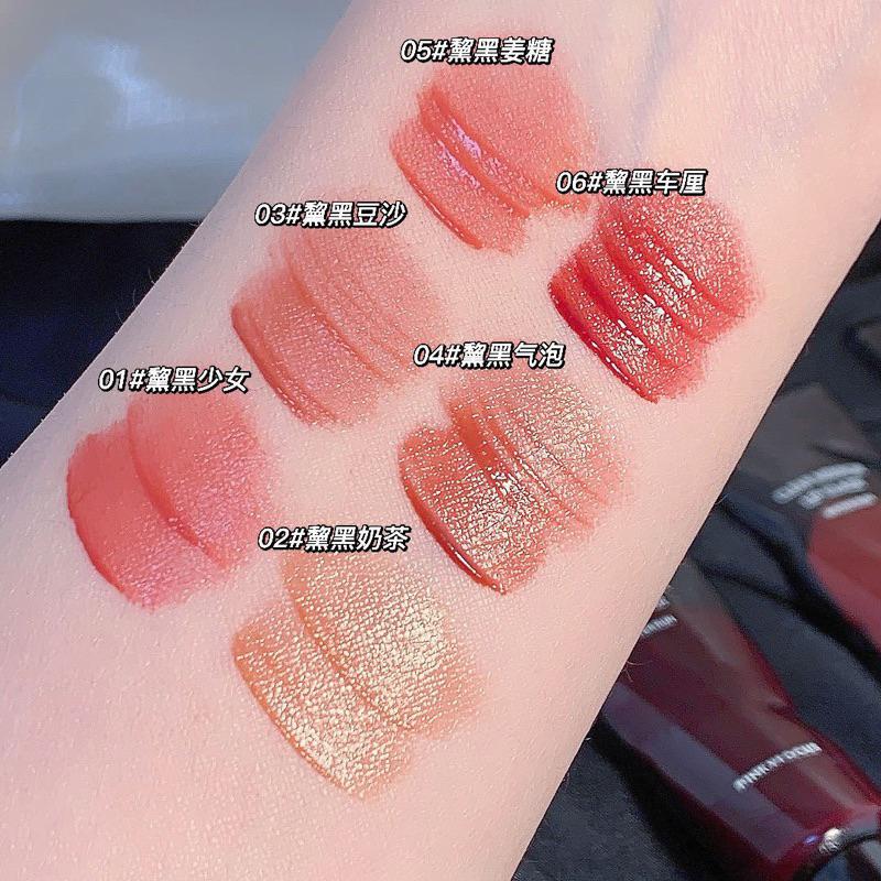 Pinkyfocus 黧黑鏡光唇釉 鏡面水光口紅顯色唇彩-細節圖8