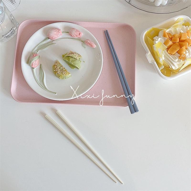 六月生活✨台灣現貨🇹🇼 莫蘭迪八角筷 糖果色筷 環保餐具 廚房用具 筷子湯匙碗筷-細節圖4