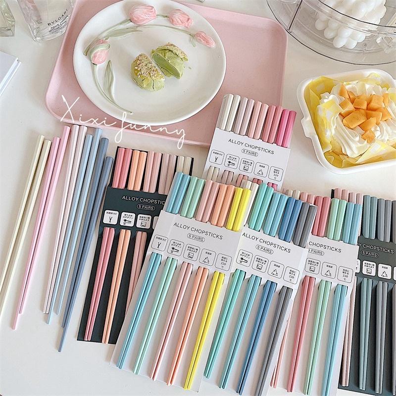 六月生活✨台灣現貨🇹🇼 莫蘭迪八角筷 糖果色筷 環保餐具 廚房用具 筷子湯匙碗筷-細節圖6