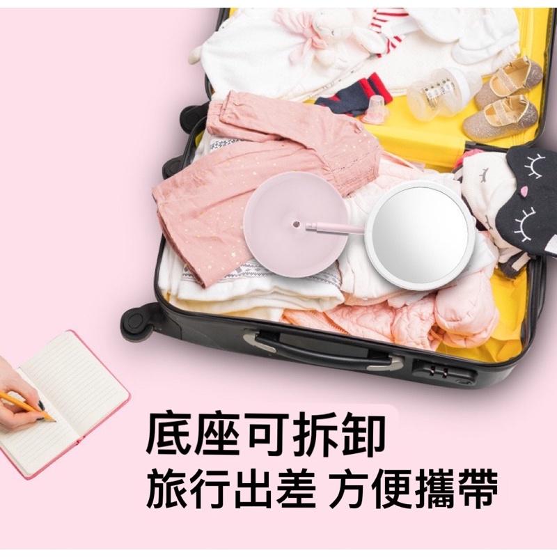 六月生活✨LED美妝鏡🪞充電LED化妝鏡台式帶燈宿舍梳妝鏡女便攜隨身補光美 新疆西藏專鏈-細節圖6