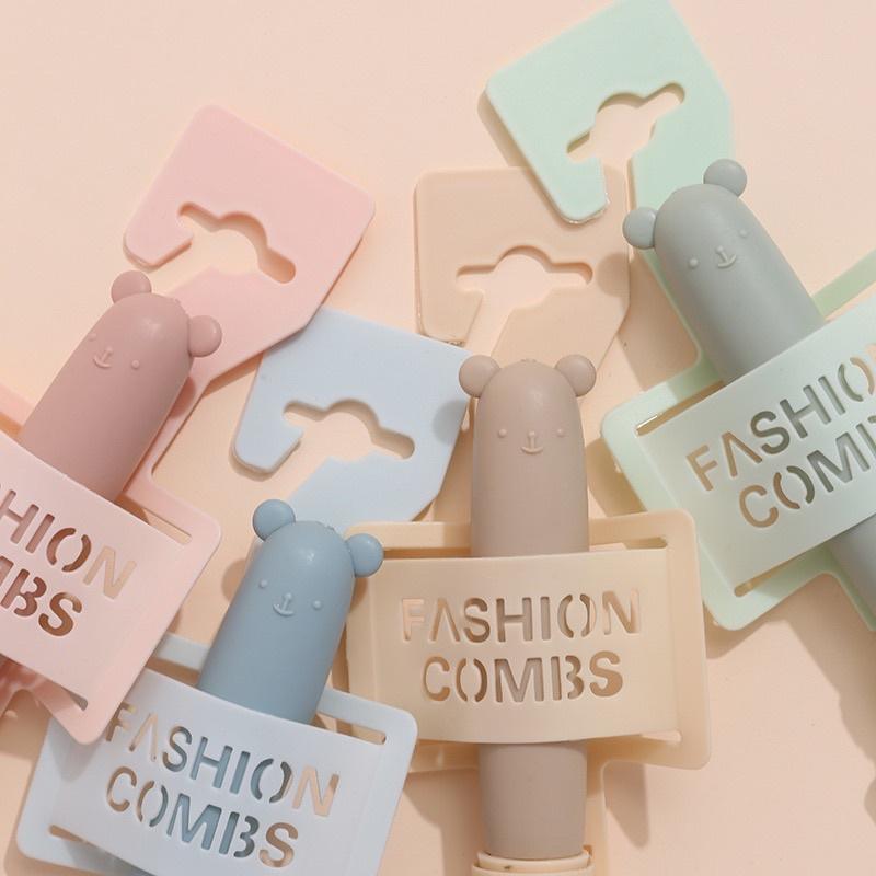 新款燙髮美髮梳子純色多款式家用按摩梳防靜電女士卷 發造型梳批發-細節圖7