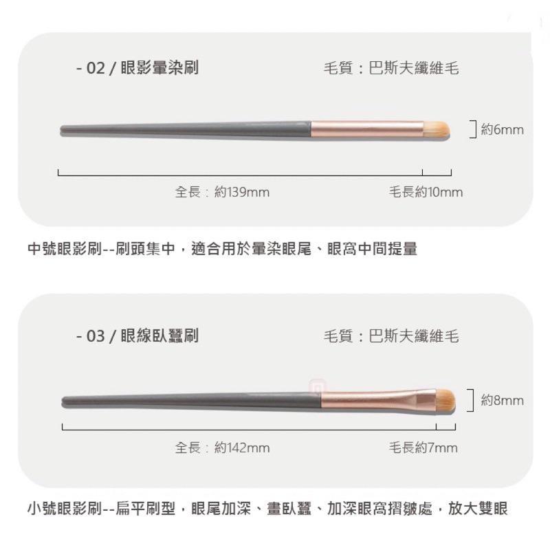 🌈3支裝眼影刷化妝刷套刷初學者彩妝工貝纖維刷單獨包裝眼影刷-細節圖5