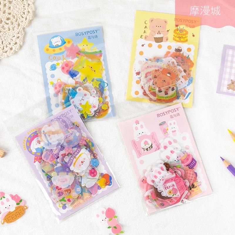 ✨六月現貨✨清新可愛貼紙包 可愛貼紙 萬用貼 裝飾貼紙-細節圖4