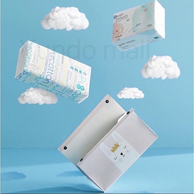 六月🔸台灣現貨🔸幾何圖形面紙盒 北歐風格 收納盒 卡通印花 按扣客廳餐桌抽取式面紙盒-細節圖5