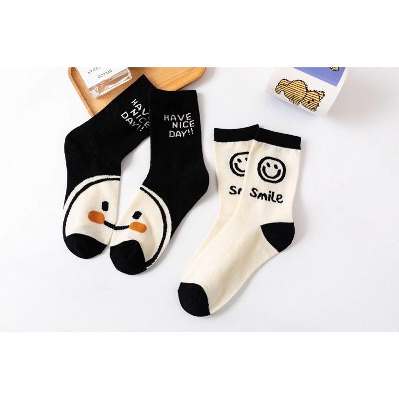 🔥六月現貨🔥韓系微笑長襪 ins風長襪 可愛長襪 搭配長襪 秋冬長襪-細節圖2