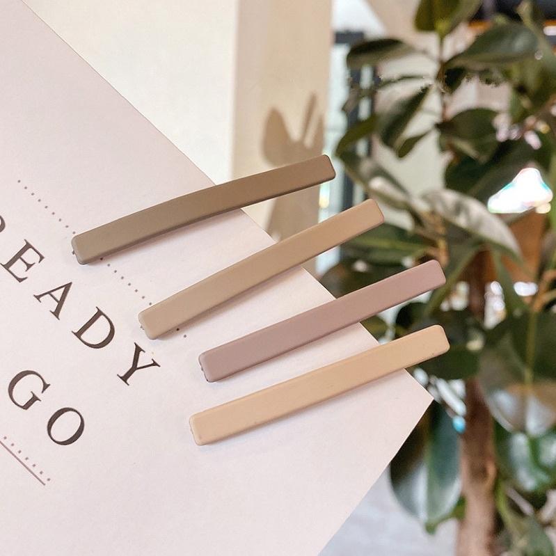 🔥六月生活現貨免運🔥莫蘭迪色磨砂一字夾 簡約韓系 瀏海夾 多色髮夾磨砂髮夾-細節圖4