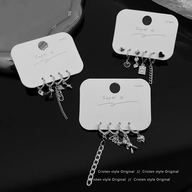 六月生活✨INS六件套耳環 耳環套組 風格耳環 時尚搭配 耳環耳針 韓國時尚-細節圖2