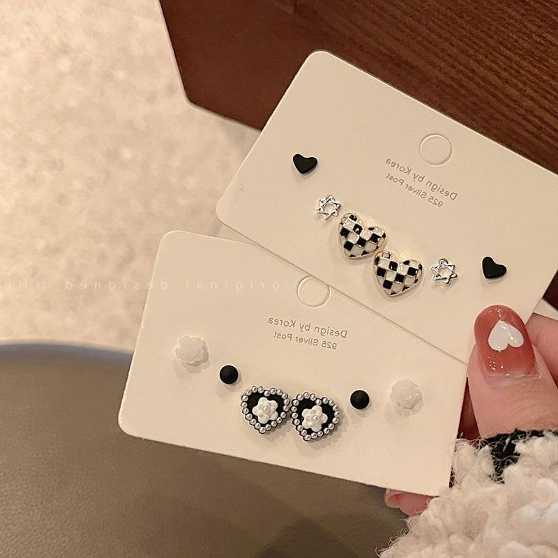 六月生活✨INS六件套耳環 耳環套組 風格耳環 時尚搭配 耳環耳針 韓國時尚-細節圖4