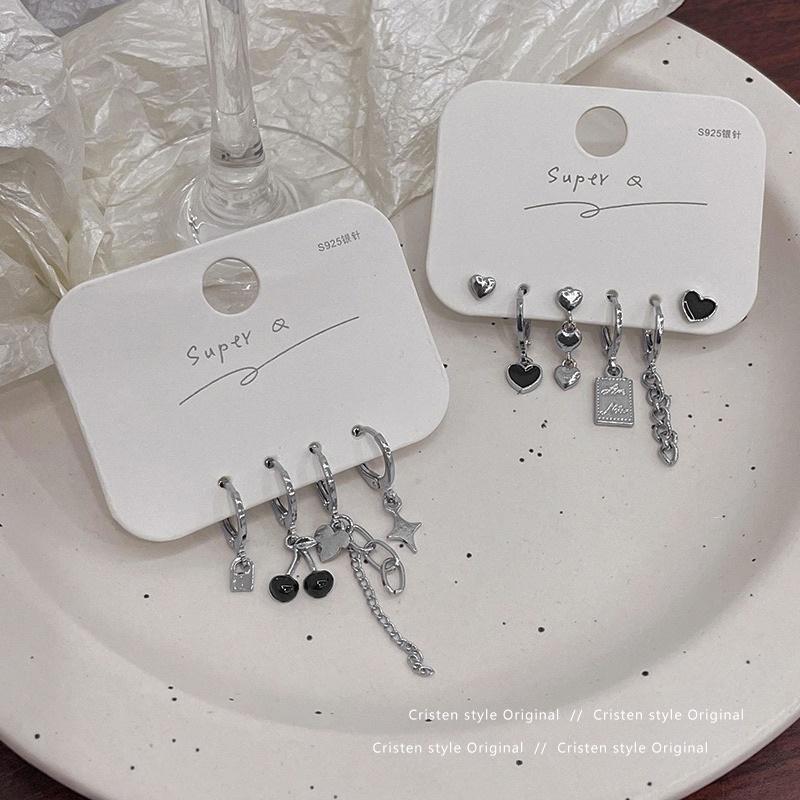 六月生活✨INS六件套耳環 耳環套組 風格耳環 時尚搭配 耳環耳針 韓國時尚-細節圖5