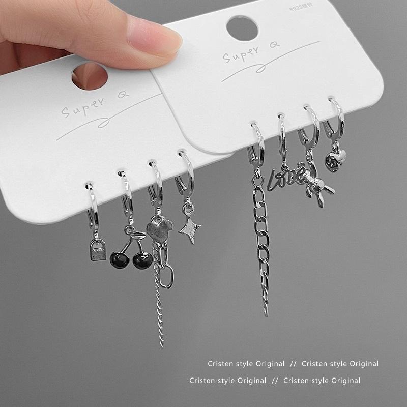 六月生活✨INS六件套耳環 耳環套組 風格耳環 時尚搭配 耳環耳針 韓國時尚-細節圖6