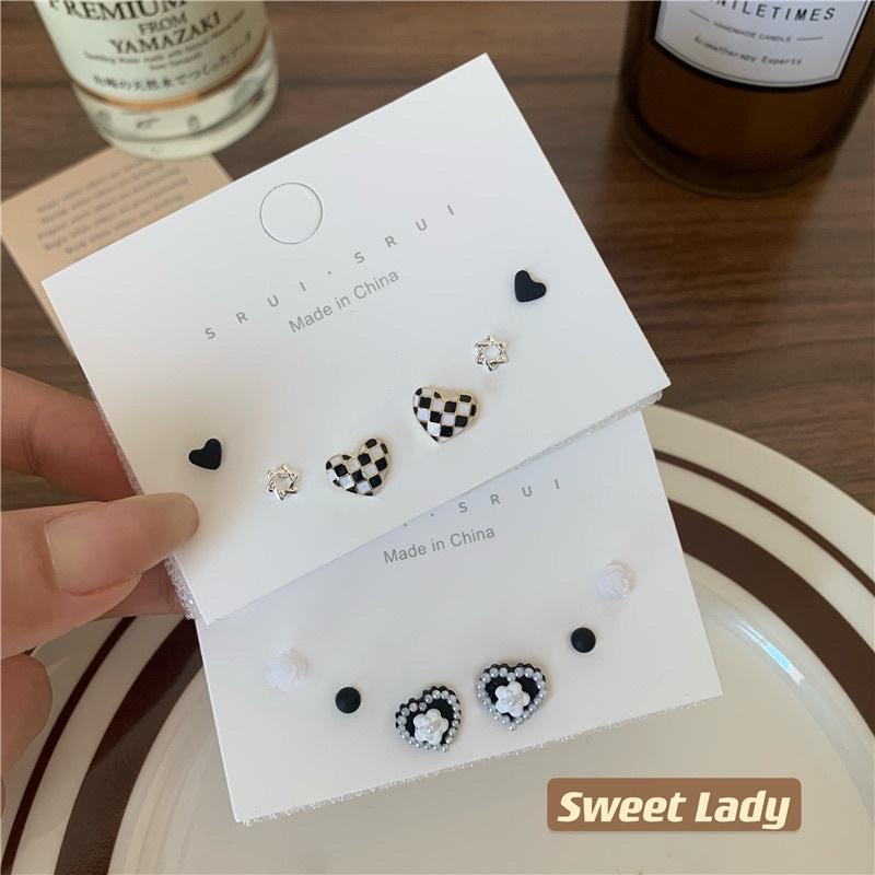 六月生活✨INS六件套耳環 耳環套組 風格耳環 時尚搭配 耳環耳針 韓國時尚-細節圖7