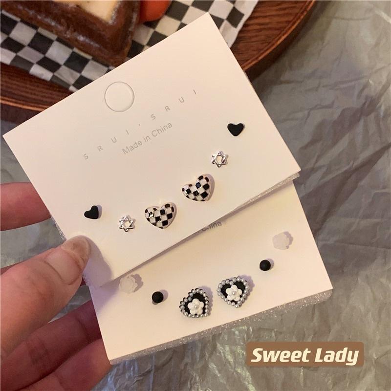 六月生活✨INS六件套耳環 耳環套組 風格耳環 時尚搭配 耳環耳針 韓國時尚-細節圖8