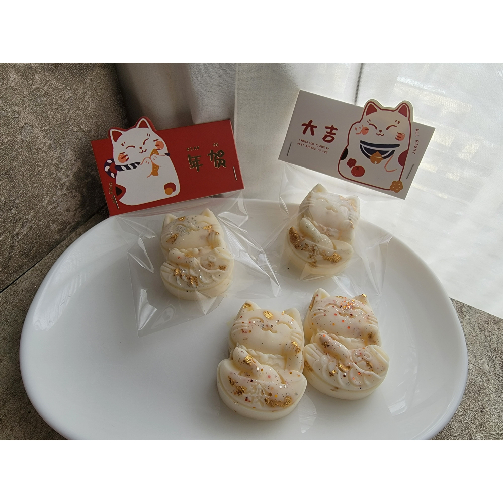 𝐞𝐩𝐬𝐢𝐥𝐨𝐧 𝐦｜香氛融蠟塊｜招財貓 (兩塊)-細節圖2