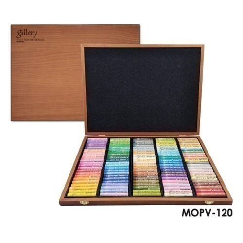 全新 韓國 Mungyo 專家級 油性粉蠟筆 MOPV-72W MOPV-120W 72色120色 gallery 木盒-細節圖2