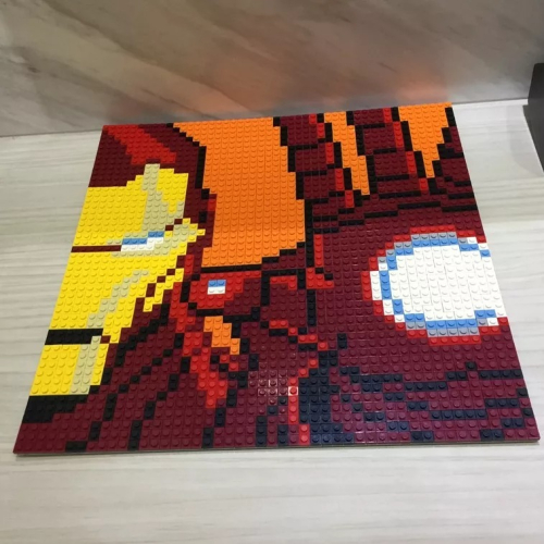 全新 現貨 已組 MOC 積木 馬賽克 鋼鐵人 iron man 復仇者聯盟 相容樂高LEGO 31199 mosaic