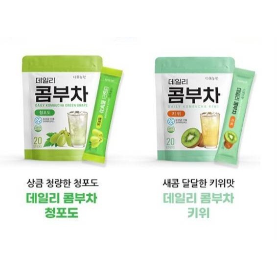 新款新包裝韓國DaNongWon 日常神纖 康普茶 水蜜桃 百香果 青葡萄 血橙 莓果 奇異果 乳酸菌-細節圖2