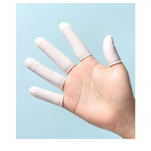 （100入）一次性指套、紋繡橡膠防滑耐磨手指套、保護指甲套、工作乳膠防護指頭套