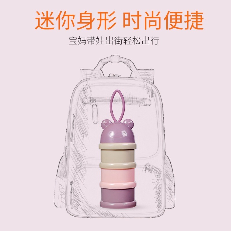 台灣現貨 三層奶粉盒、獨立分層奶粉格、兒童便攜式旋轉奶粉盒-細節圖3