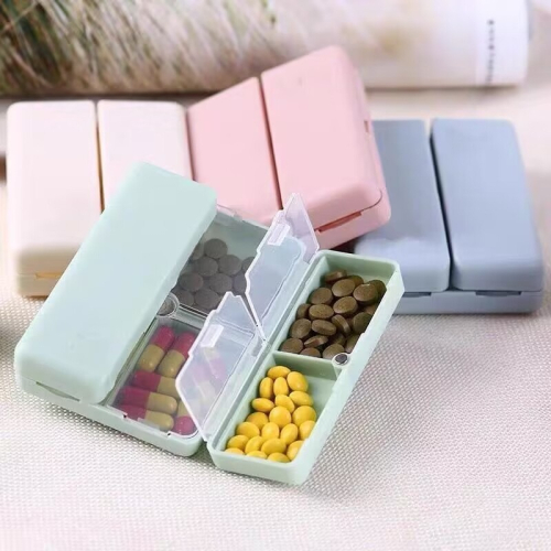 分裝7格藥盒、獨立折疊雙層收納盒、磁鐵磁吸七格藥丸盒、旅行便攜小藥盒