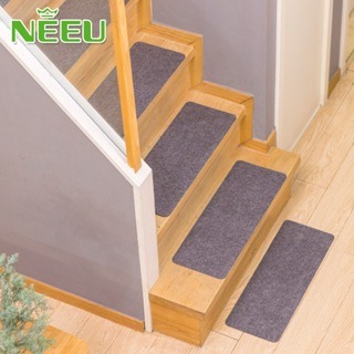 北歐樓梯踏步墊、實木樓梯墊、台階貼防滑墊、可機洗免膠自粘地墊-細節圖6