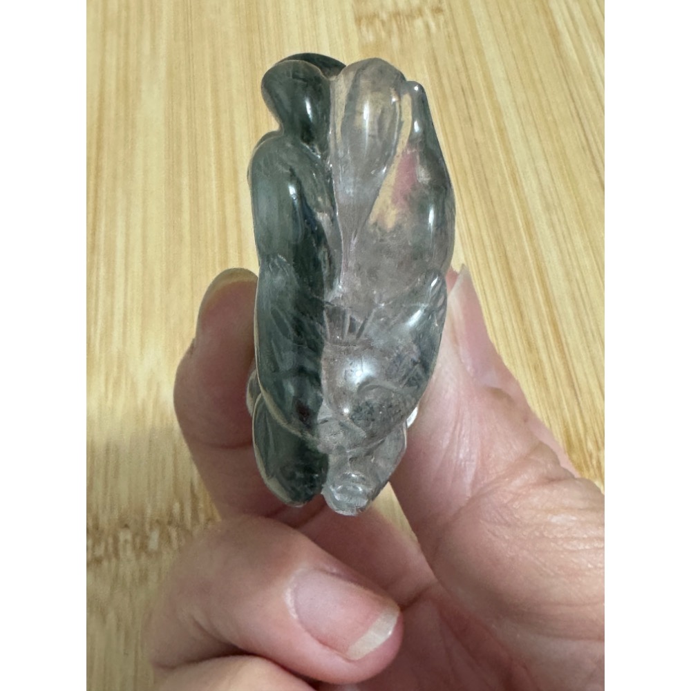 實拍綠幽靈九尾狐水晶擺件-細節圖3