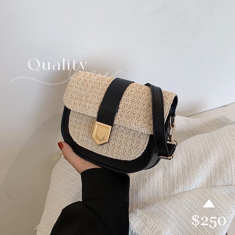 时尚編織斜背包女百搭ins單肩马鞍包-細節圖4