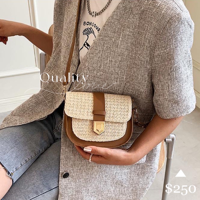 时尚編織斜背包女百搭ins單肩马鞍包-細節圖8