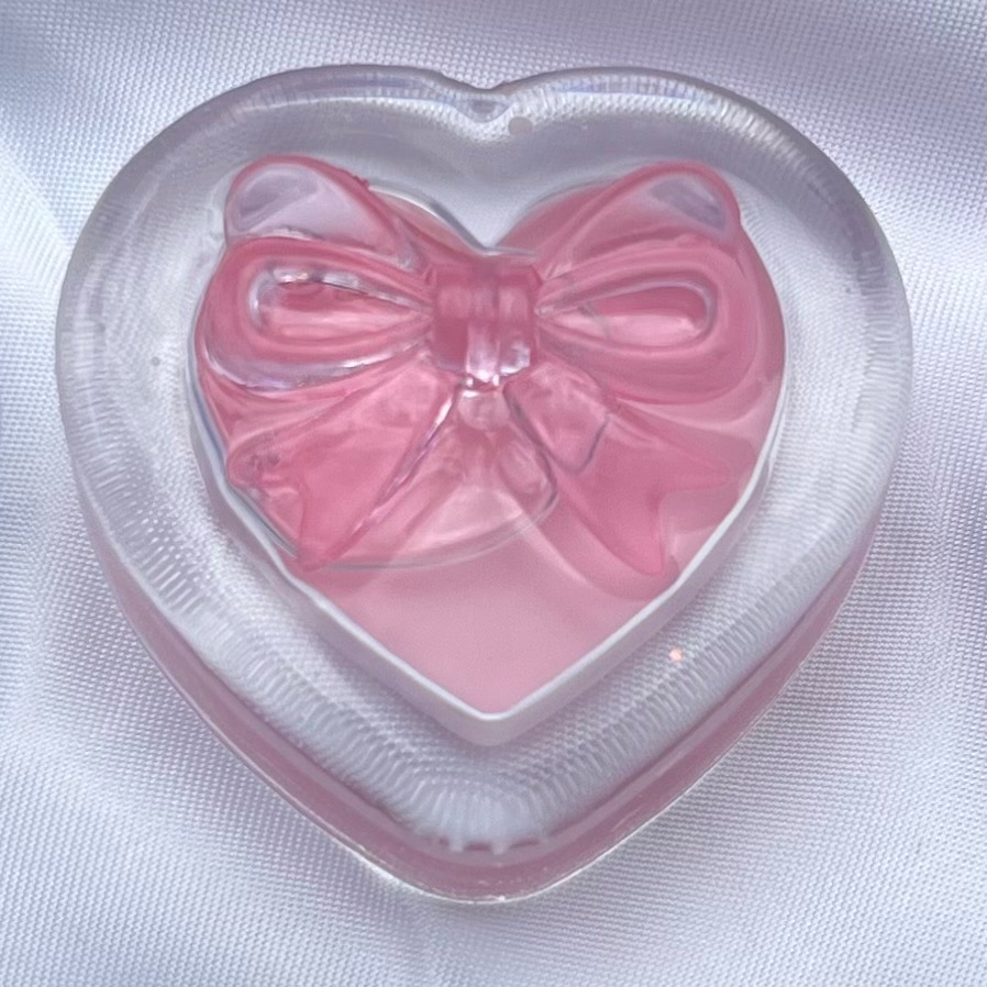 heart shaker低調甜美🐚Ｘ少女化妝盒🎀韓國滴膠吊飾/滴機手機支架/y2k吊飾/生日禮物/滴膠搖搖樂-細節圖9