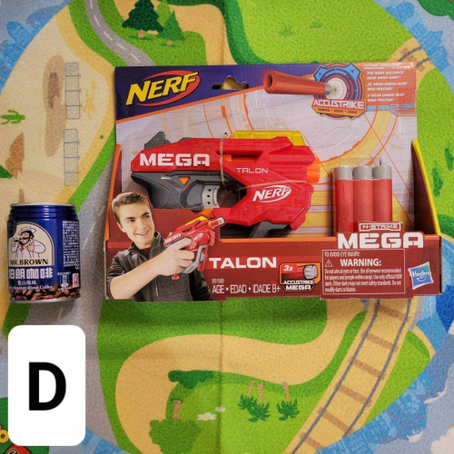 〔全新 盒普通 〕【睿睿小舖】NERF 孩之寶 巨彈系列 MEGA 神射釘槍射擊器 孩之寶代理 如圖。