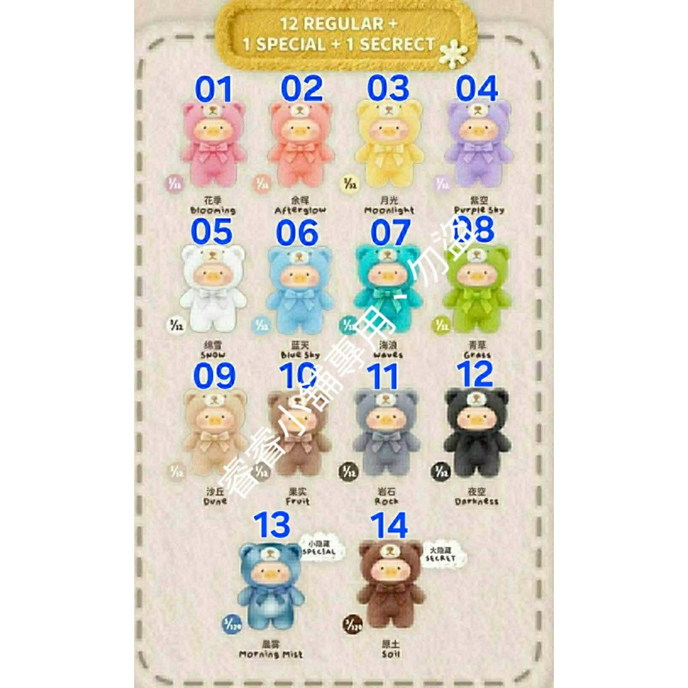 已拆盒未拆袋【睿睿小舖】罐頭豬 Lulu 豬 Lu Lu 自然絮語 毛絨手機掛繩 青草 盲盒 如圖 。-細節圖2