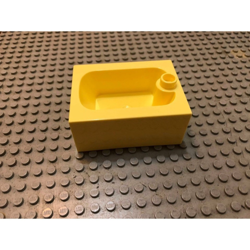 【點點小豆】LEGO 樂高 積木 duplo 得寶 3x4 浴缸 淺黃色 洗手台 流理台 全新 一個 如圖！