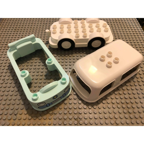 【點點小豆】LEGO 樂高 積木 DUPLO 得寶 白色 素面 露營車 車類 汽車 一組 如圖！