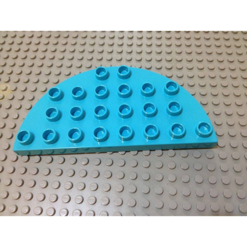 【點點小豆】LEGO 樂高積木 duplo 4x8 水藍色 半圓形 磚片 底板 磚片 一個 如圖！