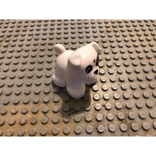 【點點小豆】lego 樂高積木 DUPLO 得寶 動物 白色 小狗 鬥牛犬 一個 如圖！
