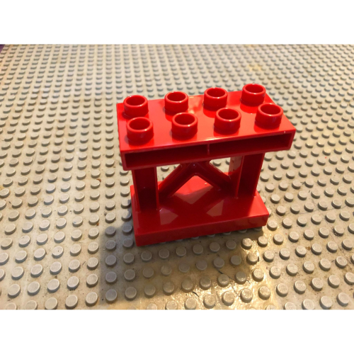 【點點小豆】lego 樂高積木 DUPLO 得寶 紅色 工程 支架 鋼架 一個 如圖！