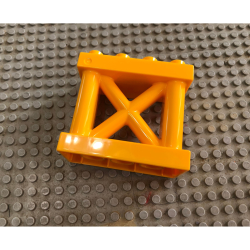 【點點小豆】lego 樂高積木 DUPLO 得寶 深黃色 工程 支架 一個 如圖！