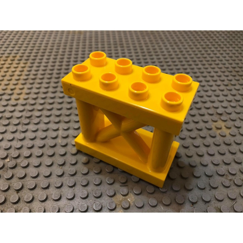 【點點小豆】lego 樂高積木 DUPLO 得寶 黃色 工程 支架 鋼架 一個 如圖！