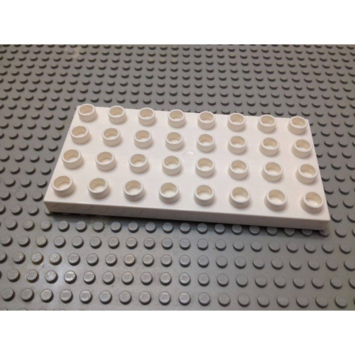 【點點小豆】LEGO 樂高積木 duplo 4x8 白色 磚塊 底板 磚片 一個 如圖！