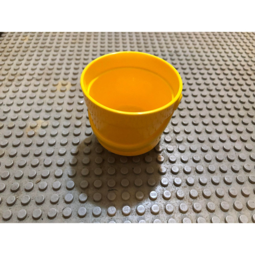 可當洗澡玩具 【點點小豆】lego 樂高積木 DUPLO 得寶 黃色 圓形 水桶 一個 如圖！