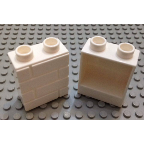 【點點小豆】LEGO 樂高積木 DUPLO 得寶 1x2 白色房屋造型 牆面 柱 高磚 2 個一組 如圖！